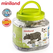 【西班牙Miniland】動物星球12件組-親子時光