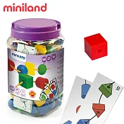 【西班牙Miniland】立體幾何穿繩100入-2.5cm綜合