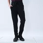 【遊遍天下】MIT 台灣製男款修身吸濕排汗彈性機能透氣運動長褲 (GP1029) M 黑色