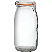 《Utopia》扣式玻璃密封罐(橘3L) | 保鮮罐 咖啡罐 收納罐 零食罐 儲物罐