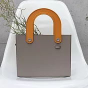 《八幡化成》方形手提托特包(灰橘) | 購物袋 環保袋 收納袋 手提袋