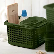 《八幡化成》置物收納提籃(軍綠23L) | 整理籃 置物籃 儲物箱
