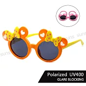 兒童彈力太陽眼鏡 可愛米奇造型 寶麗來鏡片 抗UV400  橘框黃腳