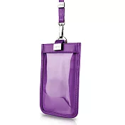 【LIEVO】 TOUCH - 頸掛式真皮手機套_深紫紅(IPhone / Samsung / Asus適用5.7 吋螢幕以下手機)
