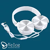 Veloz 輕便頭戴式可轉耳罩耳機(Velo-49) 白色