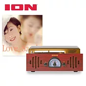 【精選唱片珍藏組】ION Audio Trio LP neo 3合1復古箱式黑膠唱機/ AM/FM收音機 + 林憶蓮 Love, Sandy〔白色彩膠〕