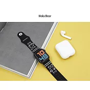 【U】Romane －Romane Apple Watch 矽膠錶帶38-40mm Hola Bear(黑)