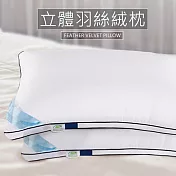 家購網嚴選 立體羽絲絨枕 1入(45x75cm/入)