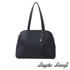 Legato Largo Lineare 輕量小法式托特貝殼包─ 黑色