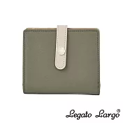 Legato Largo Lusso 氣質輕薄皮帶釦短夾- 橄欖綠