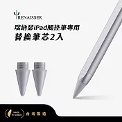 瑞納瑟觸控筆專用替換筆芯2入(Apple iPad專用)-台灣製  銀