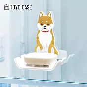 【日本TOYO CASE】動物造型無痕壁掛式小物/肥皂收納架- 犬