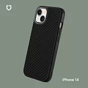 犀牛盾 iPhone 14 / 13 共用 (6.1吋) SolidSuit 防摔背蓋手機保護殼/特殊材質款-碳纖維紋路