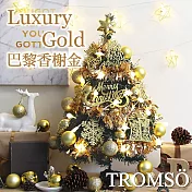 TROMSO 60cm/2呎/2尺-北歐桌上型聖誕樹-巴黎香榭金(2022最新版含滿樹豪華掛飾+贈送燈串)