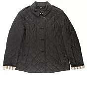 BURBERRY 菱格紋棉質輕型外套 (S)(黑色)