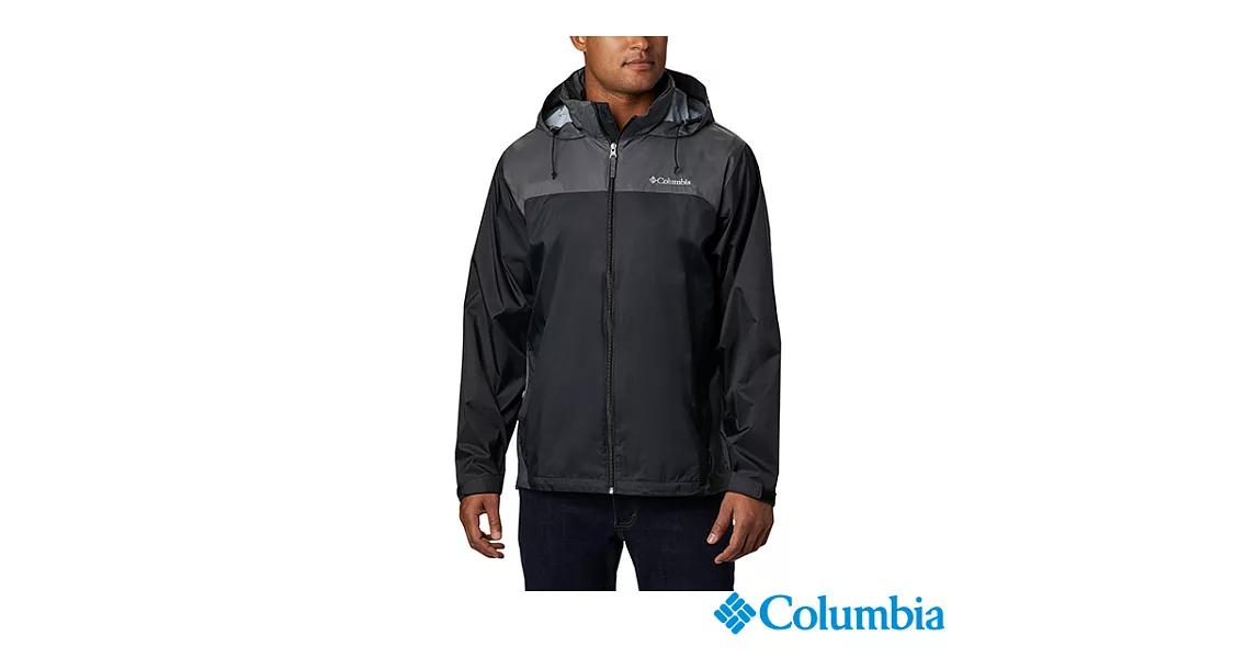 Columbia 哥倫比亞 男款-防小雨抗汙連帽外套 (URE20150 / 2022年秋冬商品) XL 黑色