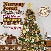 TROMSO 150cm/5呎/5尺-北歐松針聖誕樹-挪威松果森林(2022最新版含滿樹豪華掛飾+贈送燈串)