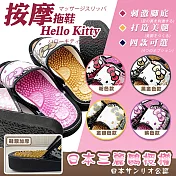 日本進口經典Hello Kitty按摩拖鞋(SA4158) 金銀色L