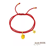 J’code真愛密碼金飾 獅子座-橡果 黃金紅繩手鍊