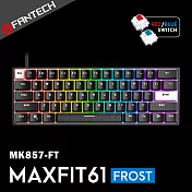 FANTECH MAXFIT61 Frost 60%可換軸體RGB青軸機械式鍵盤(MK857 FT)-黑