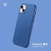 犀牛盾 iPhone 14 Plus (6.7吋) SolidSuit (MagSafe 兼容) 防摔背蓋手機保護殼- 鈷藍