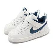 Nike 休閒鞋 Court Borough Low 2 SE TDV 小童鞋 白 藍 經典 基本款 皮革 DQ5981-100