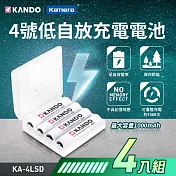 Kamera 低自放充電電池 (4號4入) / KA-4LSD 鎳氫電池 1000mAh