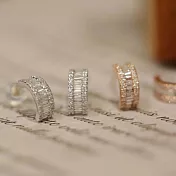 【HC Jewelry】復古梯方鑽石耳環（黃金）