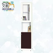 【文創集】南亞塑鋼 范特多彩1.4尺雙開門高書櫃(七色可選) 胡桃白雙色