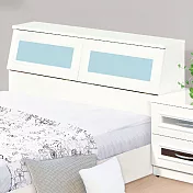 【文創集】南亞塑鋼 桑卡多彩5尺雙人床頭箱(七色可選＋不含床底＋不含床墊) 淺藍雙色