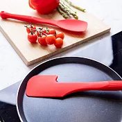 《Colourworks》斧型矽膠刮刀(紅28cm) | 攪拌刮刀 刮刀 奶油刮刀 抹刀