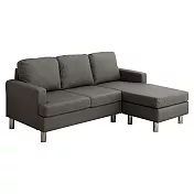 IDEA-自由組合貓抓皮L型沙發椅-兩色可選 灰色