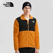 The North Face 拼接保暖立領 男抓絨外套-NF0A4NA36R2 M 黃黑