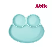 abiie 蛙式三餐-吸盤式矽膠餐盤 蘇打藍