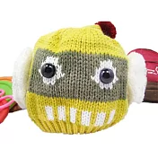 【iSFun】可愛機器人＊俏皮毛線護耳帽 黃底綠