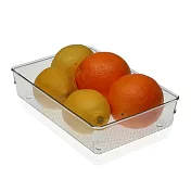 《VERSA》粒紋寬版冰箱收納盒(長方23cm) | 冰箱收納盒 蔬果收納盒 分層分格