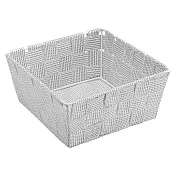《VERSA》方形編織收納籃(白灰點19cm) | 整理籃 置物籃 儲物箱