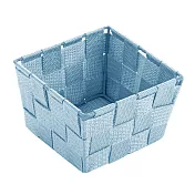 《VERSA》方形編織收納籃(天藍14cm) | 整理籃 置物籃 儲物箱