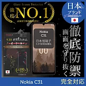 【INGENI徹底防禦】Nokia C31 保護貼 保護膜 日本旭硝子玻璃保護貼 (滿版 黑邊)