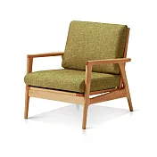 【DAIMARU】VITZ比茨赤樺木單人座沙發-4色可選 綠布座墊