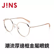 JINS 潮流厚邊框金屬眼鏡(UMF-22A-106) 玫瑰金