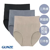 【日本GUNZE】舒適合身收腰無痕小褲3件組(顏色隨機) M 隨機