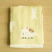 日本舒壓貓棉紗浴巾- 鵝黃色