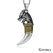 GIUMKA鋼項鍊龍牙短項鏈個性採黑男鍊金色銀色任選單個價格MN01686 50cm 金色
