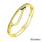 GIUMKA白鋼手環鎖鏈鍊條造形銀色玫金色金色任選生日情人節聖誕換禮物MB08083 16 金色