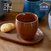 【日本39arita】日本製有田燒陶瓷雙層隔熱杯-200ml- 鉄赤