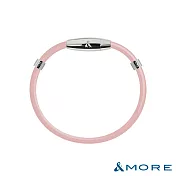 &MORE愛迪莫 X5 特仕版鈦鍺手環 (白鋼)- 粉紅S