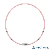 &MORE愛迪莫 X5 特仕版鈦鍺項鍊 (白鋼)- 粉紅S