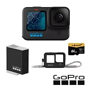 【GoPro】HERO 11 新手必備套組 (HERO11單機+護套+繫繩+Enduro原廠充電電池+64G記憶卡) 正成公司貨  白色