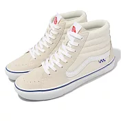 Vans 滑板鞋 Skate Sk8-Hi 男鞋 奶油白 藍 休閒鞋 高筒 VN0A5FCCOFW